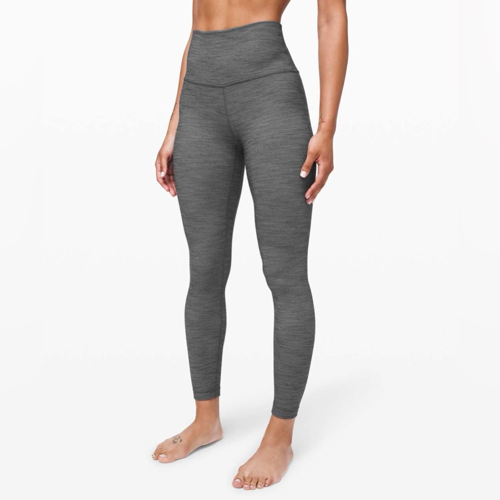 Lululemon Athletica Heathered Herringbone Gray Align Pant II 25”